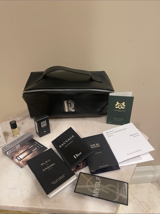 Dior Other - PACO RABANNE Black Leather Travel Toiletry Bag
